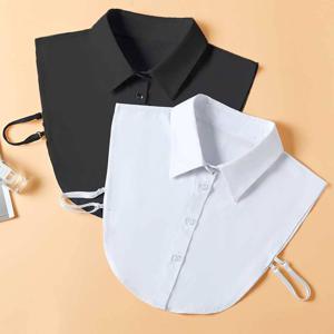 레이어드 페이크 카라 이너셔츠 넥케이프 사계절 여성 코디 훼이크 무지 목카라 공갈 셔츠