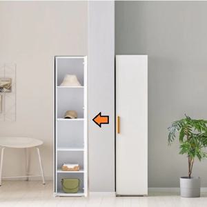 속깊은 가방소품보관 5단선반 오픈도어수납장(400 화이트)