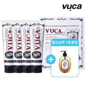비건 클래식 블랙차콜 치약 허브민트향 110g 4개+탈모샴푸 510ml 1개증정