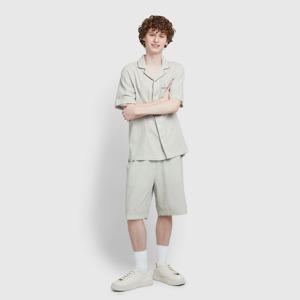 남 코튼 레이온 5부 파자마 세트 (3 colors)