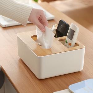 원목 뚜껑 다용도 티슈 케이스