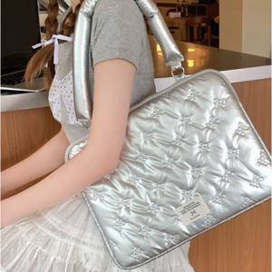 실버 리본 패딩 노트북파우치 노트북가방 삼성 그램 아이패드 맥북파우치 13 15인치