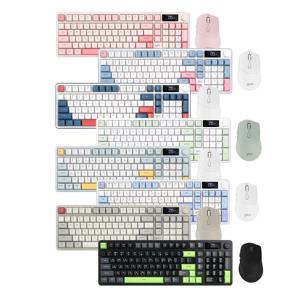 오피스프로 WMK50 사일런스 M 무소음 무선 블루투스 LCD 98 키보드 마우스 세트