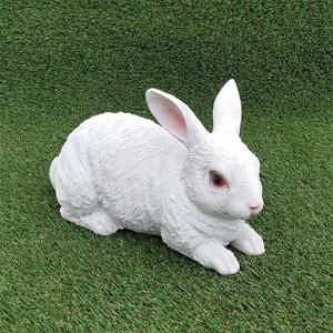 정원 장식 소품 동물모형 흰 토끼 인형 (대)