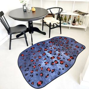 미드나이트블루 불규칙 레오파드 소프트 러그 100x160