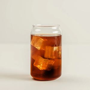 [1+1] 홈카페 캔모양 커피프렌즈 내열유리컵 400ml