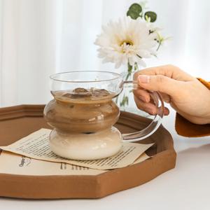 라벨르 버블 내열 유리컵 손잡이 머그컵 홈카페 예쁜 머그잔