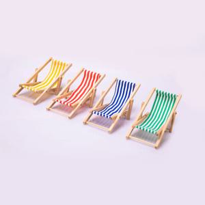 미니어처 썬베드 비치 의자 모형 피규어 인형의집 장식 소품 4color