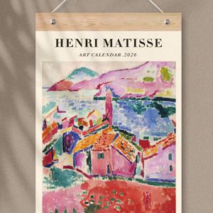2026년 (빅사이즈) 앙리마티스 벽걸이 달력+우드바 / 명화 포스터 캘린더