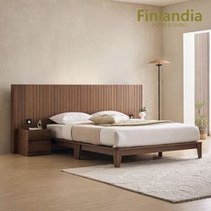 스타일 원목 평상형 조명 호텔식 침대프레임 Q/K 퀸 킹