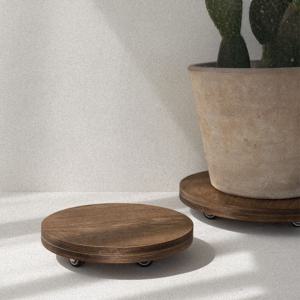 사각 원형 원목 대형 이동식 화분 받침대 바퀴 공기청정기 받침대