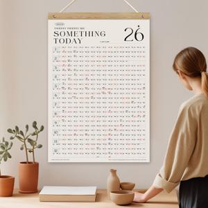 2026년 우드바형 A2(연달력) 썸띵투데이 플래너 / 포스터 달력 연력 캘린더