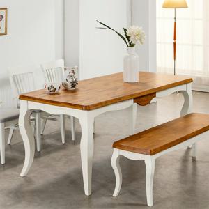 데니 고무나무 원목 6인 식탁 테이블 주방 카페 1800