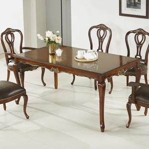 라즈 엔틱 식탁 테이블 원목 탁자 6인 1600 브라운