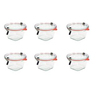 콰드로 290ml(768) 6p 독일 웩 밀폐용기 클립+고무링 세트상품