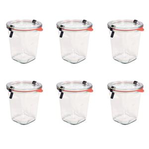 콰드로 545ml(747) 6p 독일 웩 밀폐용기 클립+고무링 세트상품