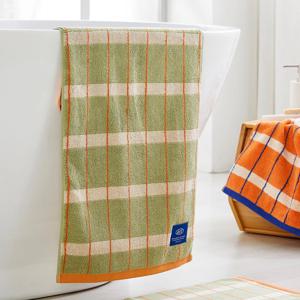 ETF 멀티 체크 세면타월 GREEN 40X80cm 190g