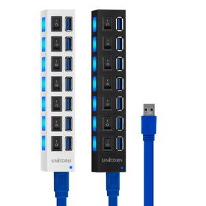 XH-Q5 USB 3.0 7포트 USB허브 개별전원스위치 무전원