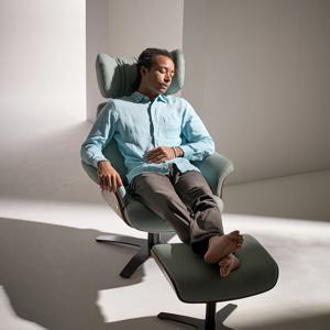 네스트인 1인용 라운지체어 & 오토만 - 세이지그린