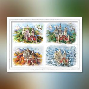 노이슈반슈타인 성의 사계 직소퍼즐 액자세트 1000피스