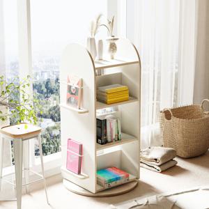 토토리 회전책장 전면 책꽂이 4단 유아 아기 교구장