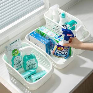 욕실 주방 다용도 수납 바구니 슬라이딩 바퀴형 바스켓 세탁 세제 청소 용품 보관 정리함