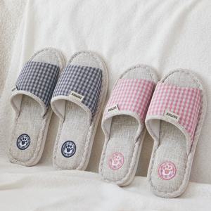체크곰발 실내 슬리퍼 거실화 사무실화 2colors
