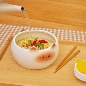 실용적인데 귀여운! 빵굽냥 도자기 면기 (냉면 소바 라면그릇)