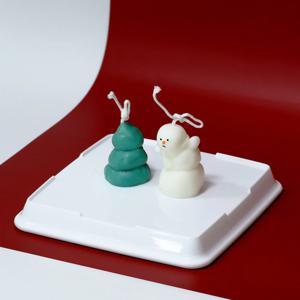 미니 어쩔 눈사람 저쩔 트리 크리스마스 캔들 세트 연말 분위기 연출 인테리어 방향제 선물