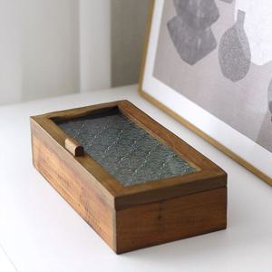 티크 수납함 티크 고재 고방 유리 티백 차도구 다구 세트 상자 티박스