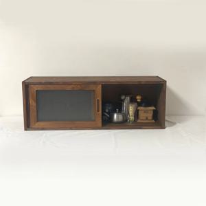 800 레트로 미닫이 찬장 상부장 원목 그릇장