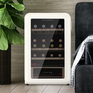 레트로 와인냉장고 WC-20 크림화이트 와인셀러 미니 소형 술장고