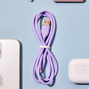 컬러 USB 케이블 8 PIN 라벤더