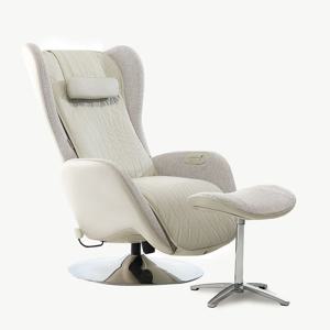 알트레스트 AL002 마사지 리클라이너 천연 소가죽 아이보리 안락 수면 안마의자