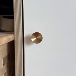 황동 1구 가구손잡이 KB9177 원형 오목 신주 싱크대 옷장 손잡이 25MM