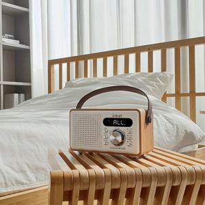 인켈 레트로 감성 디자인 블루투스 스피커 탁상용 시계 미니 블루투스 스피커 캠핑 야외활동