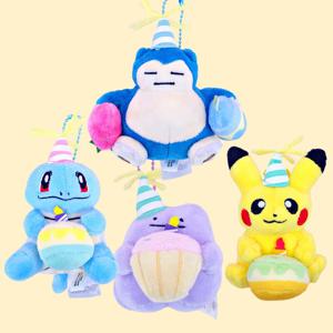 포켓몬 생일케이크 키링 피카츄 꼬부기 잠만보 메타몽 선물 굿즈 인형 가방고리 8cm