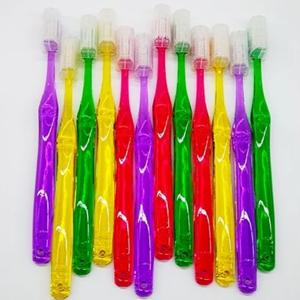 레인보우 치과칫솔세트_성인 이중슬림모(레인보우)