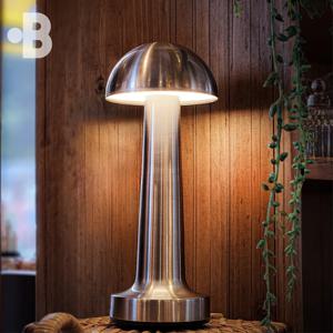 스틸 무드등 머쉬룸 갓 스탠드 충전식 무선 감성 카페 테이블 조명