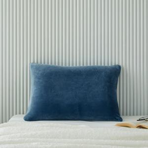 쫀쫀 찹쌀 메모리화이버 베개 전용커버 35x53 블루