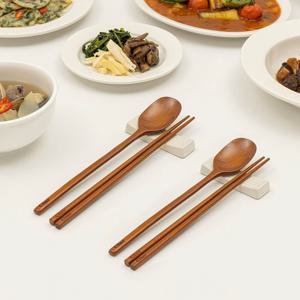 1+1 시에르 우드 수저세트 (총2인4P)