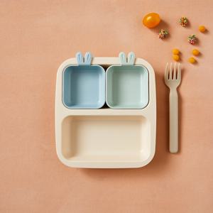 NEW 키즈세이프 렌지안심 네스틱 토끼 미니플레이트 3P 투톤그린