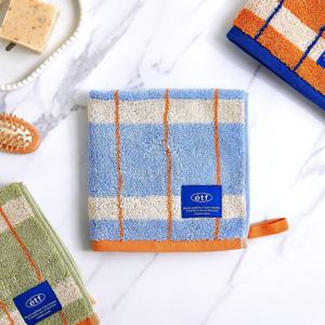 ETF 멀티 체크 핸드타월 SKY 34X34cm 65g