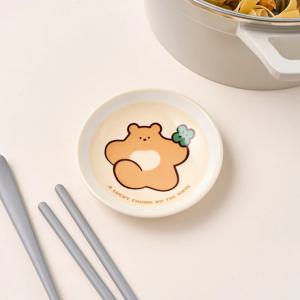 햅삐데이 버터곰 도자기 앞접시 10cm 베이지