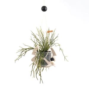 오브제플랜트 조화 립살리스 화이트+행잉 팟커버_댕글 XS