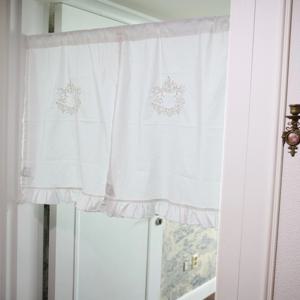 프렌치 엔틱 공간분리 가리개 바란스 미니 중문커튼 가림막