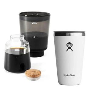 [해외] 일본 콜드브루 커피메이커 화이트 텀블러 세트 473ml