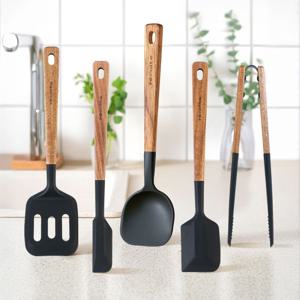 실리콘 조리도구 5종세트 키친툴 뒤집개 국자 스파츌라 집게 요리도구 주방용품