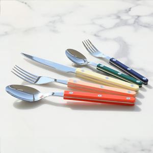 티니블랑 레브 컬러 핸들 스텐 커트러리 디너 포크 8color 택1