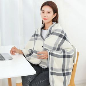 2size 똑딱이 극세사 망토담요 플리스 단추 어깨담요 무릎담요 후드담요 학교담요 수면담요